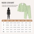 thumbnail image 4 of Honeii Green Avocado print Women's Pajama Sets Long Sleeve Button Down Sleepwear Nightwear Soft Pjs Lounge Sets-Medium, 4 of 7