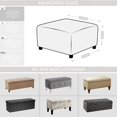 thumbnail image 3 of CHOK 2024 S/L Ottoman Covers Slipcover Stretch Ottoman Cover Folding Storage Stool Protector Rectangle Slipcover with Elastic Bottom Gray, 3 of 8