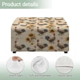 thumbnail image 4 of Xoenoiee Rooster Chicken Sunflower Print Stretch Square Ottoman Cover Washable Ottoman Slipcover Heavy-Duty Storage Ottoman Cover Foot Stool Cover with Elastic Bottom, L, 4 of 7