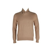 Tommy Hilfiger Heather Tan Button Detail Shawl-Collar Long Sleeve Sweater XS