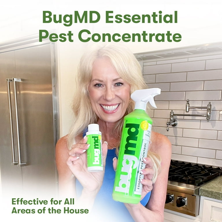 BugMD Pest Control Essential Oil Concentrate 3.7 oz (2-Pack), Plant-Powered  Bug Spray Quick Kills Flies, Ants, Fleas, Ticks, Roaches, Mosquitoes