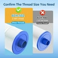 thumbnail image 2 of Hot Tub Spa Filter Cartridge, Compatible with Unicel 6CH-502, Filbur FC-0311, Master Deluxe M60506, Magnum AR50, PAS50SV-F2M, Baleen AK-90161, Excel Filters XLS-604 Artesian Spas Filter,2 Pack, 2 of 8