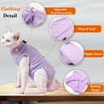 thumbnail image 2 of Breathable Cat Onesie for Cats After Surgery Spay Neuter, Cat Recovery Suit for Abdominal Wounds or Skin Diseases, Anti Licking Cat Cone Alternative, Professional Pet Surgery Recovery Shirt, 2 of 6