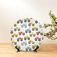 thumbnail image 6 of Honeii Cartoon Monster Trucks Print Elegant Bone China Decorative Plate, Porcelain Plate,Art Crafts,Ceramic Ornaments for Home Office Wall Decor-7in, 6 of 6