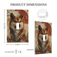thumbnail image 3 of Daiia Vintage Shiba Inu Art Pattern Decorator Wall Plate Child Safe Outlet Cover, Switch and Outlet Covers,Size 1-Gang 5.0" x3.0" , Polycarbonate Thermoplastic-Style T, 3 of 6