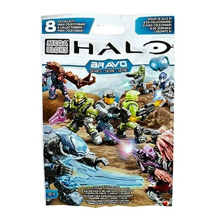 Halo Micro Bravo Series Blind Pack Mystery Figure, Characters may vary, One Halo micro action figure with armor and weapon By Mega