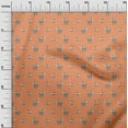 thumbnail image 3 of oneOone Cotton Poplin Orange Fabric Animal Quilting Supplies Print Sewing Fabric By The Yard 56 Inch Wide, 3 of 5