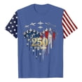 thumbnail image 4 of American Flag T Shirts Women 4th of July Patriotic USA Stars Graphic Short Sleeve Crewneck Tees 250th Birthday Independence Day Tops, 4 of 4