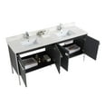 thumbnail image 5 of Fine Fixtures Oakville 72 in. W x 20 in. D x 33 in. H Bathroom Vanity in Onix Grey with White Ceramic Sink - Chrome hardware, 5 of 8