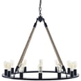 thumbnail image 3 of Modern Contemporary Urban Design Industrial Living Room Kitchen Chandelier Ceiling Light, Brown, Metal, 3 of 4