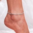 thumbnail image 2 of CFIOZYOS 925 Sterling Silver Ankle Bracelet Multilayer Anklets for Women Satellite, Star, Cross, Circle, Butterfly, Teardrop, Oval Disk Layered Anklet Beach Jewelry, 2 of 11