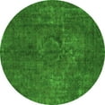 thumbnail image 1 of Ahgly Company Indoor Round Abstract Green Modern Area Rugs, 4' Round, 1 of 4