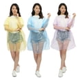 thumbnail image 2 of jangslng Travel Disposable Raincoat Adult Emergency Waterproof Hooded Poncho Rainwear, 2 of 8