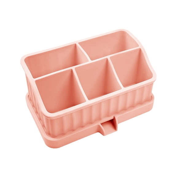 Leodye 1PCS Silicone Toothbrush & Toothpaste Storage Rack Bathroom Wash Set Organizer Beauty Product Storage Holder -6.57 * 3.98 * 3.54 in