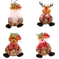 thumbnail image 2 of Adornos navideños de Feliz Año Nuevo, decoraciones de árbol de Navidad, regalo de bricolaje, colgante de árbol de muñeco de nieve de Papá Noel para fiesta en casa, 2 of 4