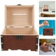thumbnail image 3 of Banco de madera Piggy Bank Cox Lockable Money Box Box de almacenamiento de joyas de uso retro Caja de ahorro de dinero, 3 of 9