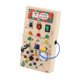 thumbnail image 5 of Tablero sensorial de actividades de madera, juguete artesanal de madera, regalo, habilidades motoras básicas Montessori para niños pequeños de jardín, 5 of 10