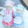 thumbnail image 7 of Pet Maid Outfit Cat Princess Dresses Adorable Costume for Cats Dogs Birthday Party, Black White S, 7 of 7