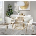 thumbnail image 2 of LumiSource Gold Metal, White MDF Canary Cosmo Dining Table, 2 of 5