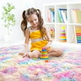 thumbnail image 5 of Sanmadrola Super Soft Shaggy Rugs Carpets 2.6x5.2 Feet Plush Area Rugs for Living Room Bedroom, Fluffy ​Rug for Nursery Playroom Dorm Room, Shag Plush Rug for Teen Room Decor, Black, 5 of 7