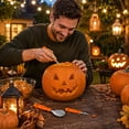 thumbnail image 5 of 26Pcs Pumpkin Carving Kit Stainless Steel, Safe Easy DIY Carving Tools with Molds Scoop Saw for Halloween Jack-O-Lantern Decoration Gift, 5 of 6