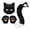 Black, variant on Halloween Faux Fur Animal Mask, Wolf Paw Gloves & Tail Set, Cosplay Costume Accessories for Women