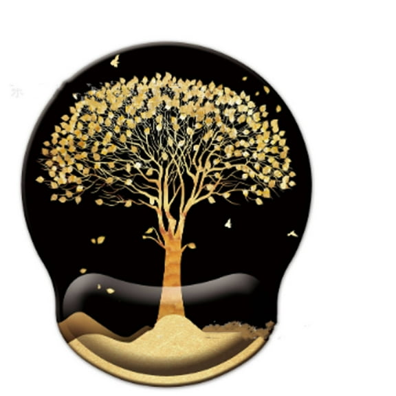 GJX Mouse Pad with Wrist Support,Memory Foam Wrist Rest for Comfort Keyboard and Mouse Combo,Non-Slip Rubberized Base Desk Mat