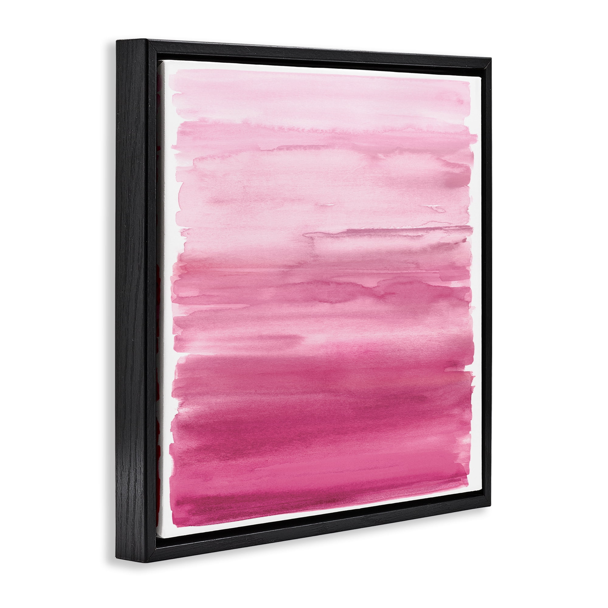 Stupell Industries Gradient Pink Blush Black Framed Floater Canvas Wall Art, design by Allie Corbin