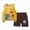 Brown, variant on Baby Boy Clothes Short Sleeve T-Shirt Tee Tops Joggers Casual Shorts 2Pcs Clothing Set For 18-24 Months 2t 3t 4t 5t 6t Children's Day Gift 2PCS Set ,4-5 Years