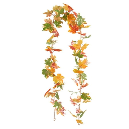

JENIKR Office Decor Thanksgiving Maple Leaf Rattan Wall Hanging Rattan Decorations Stitching Colored Leaves Thanksgiving Decoration For Home Wedding Party C