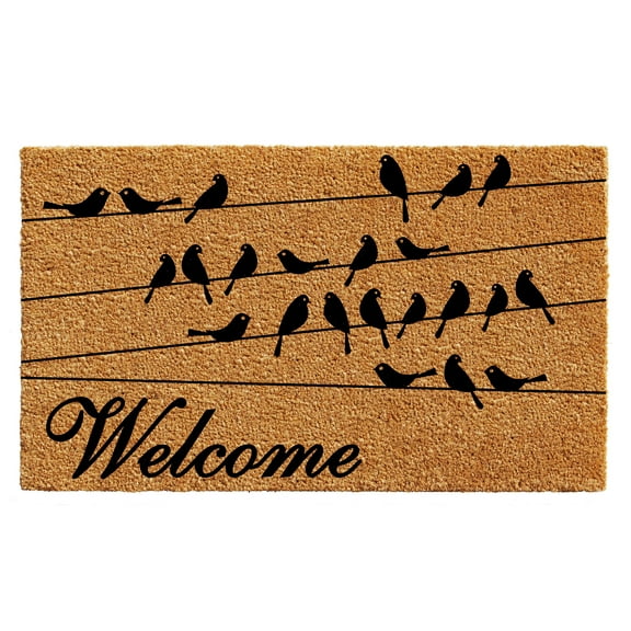 Calloway Mills 102543672 Black Bird Welcome Doormat, 36 x 72 in.