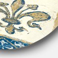 thumbnail image 3 of Designart 'Fleur de Lis Gold Pattern' Glam Metal Circle Wall Art - Disc of 36, 3 of 5