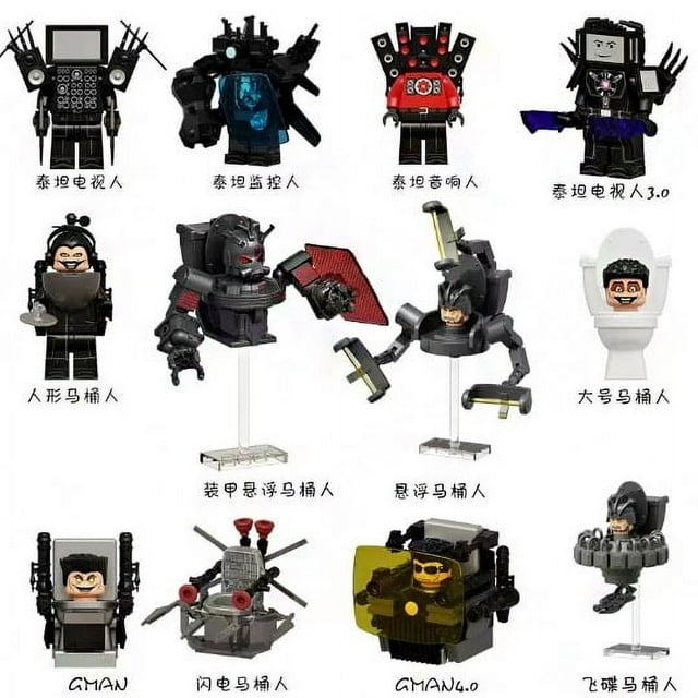 Set de 12 Figuras de Bloques de Construcción de Baño – Minifiguras de Anime Clásico, Regalo Ideal para Niños y Coleccionistas