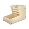 thumbnail image 3 of Conjunto de heno de conejo dispensador de hierba de madera multipropósito Versátiles de alimentos versátiles de alimentación de alimentos pequeños, 3 of 9