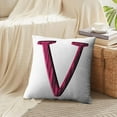 thumbnail image 4 of LALILO Throw Pillow Covers Pop Art Ink Grunge Vivid Pink Letter Cushion Cover 18" x 18", 2 Pack, 4 of 6