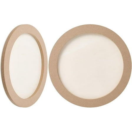 3Pcs Wood Canvas Boards 20x1cm Round Unfinished Wooden Cradled Panels Blank Painting Canvas Panel