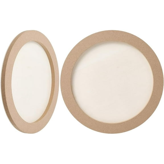 3Pcs Wood Canvas Boards 20x1cm Round Unfinished Wooden Cradled Panels Blank Painting Canvas Panel