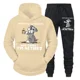 thumbnail image 3 of Conjunto de chándal para hombre nuevo "¿Qué día es hoy? ¿A quién le importa?" Sudadera con capucha y pantalón con estampado divertido de perro y café, conjunto de 2 piezas de pantalones de manga larga, 3 of 5