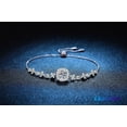 thumbnail image 3 of Leander One Carat Lab-Diamond Bracelet in 925 Sterling Silver, Square Star Shape, and Platinum Plated, Exquisite Craftsmanship, 3 of 6