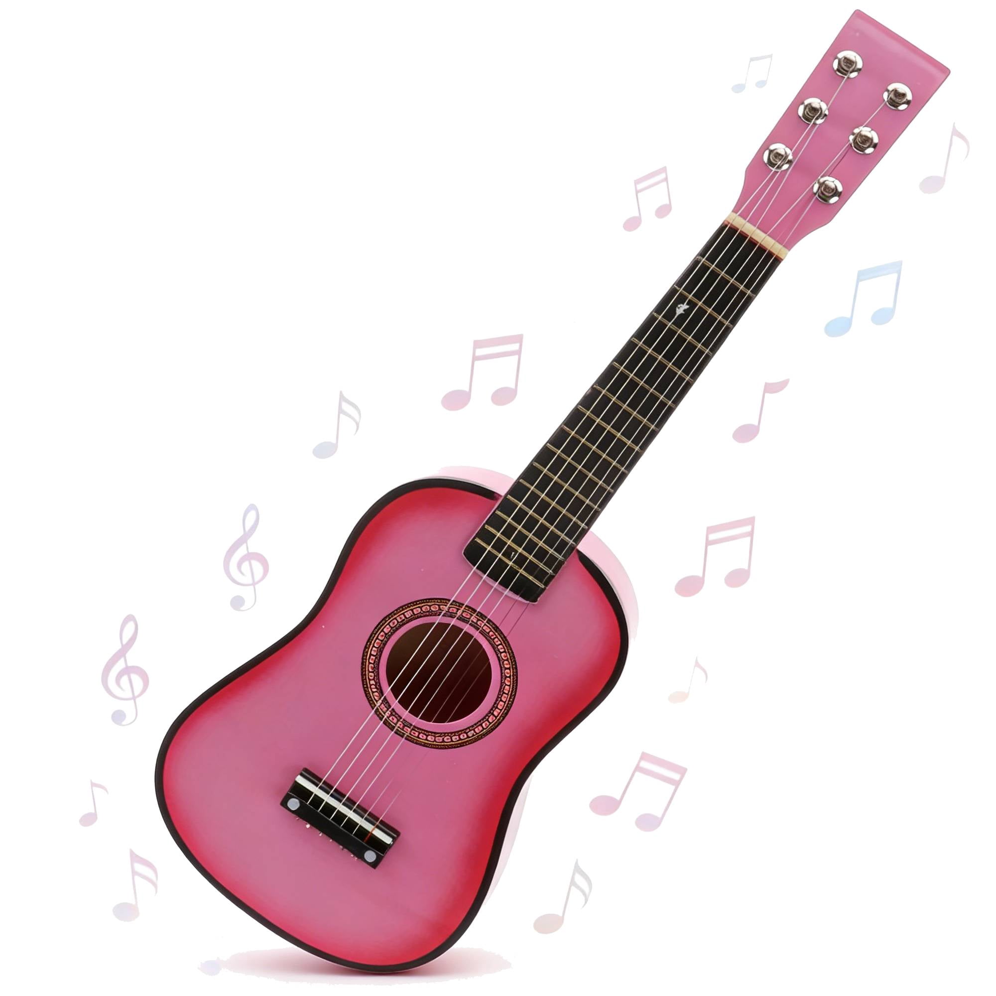 UEETEK kids guitar acoustic pink music instrument for beginners learning to play guitar 1Pcs