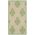 thumbnail image 2 of Safavieh Courtyard Jessie Damask Indoor/Outdoor Area Rug, Natural/Olive, 2'7" x 5', 2 of 10