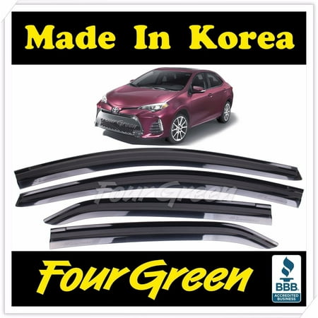 Toyota Vent Visors - Window Visor Vent Rain Guard Deflector For Toyota Corolla 2014-2017