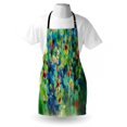 thumbnail image 3 of Flower Apron Vibrant Colored Blooms Clusters down from Branch Spring Season Birth Season Image, Unisex Kitchen Bib Apron with Adjustable Neck for Cooking Baking Gardening, Green Blue, by Ambesonne, 3 of 3