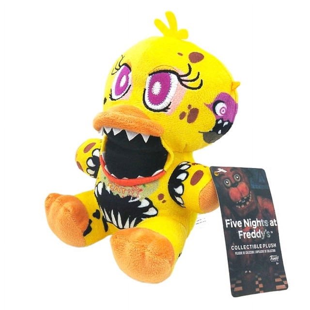 Gran oferta de oso marrón mutante de 18 cm, zorro de boca grande, conejo morado, pato amarillo, juguete de peluche Fnaf de cuatro generaciones, muñeco de oso