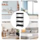 thumbnail image 5 of Carrito de almacenamiento rodante delgado de 4 niveles, organizador de baño, carrito de lavandería, estantería móvil, multiusos para cocina, baño, espacios estrechos, estante de plástico con grietas., 5 of 6