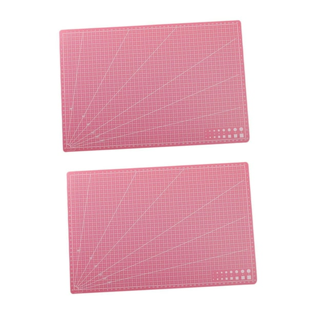 2 tapetes de corte de 45 x 30 cm para coser y cortar, para scrapbooking, modelado y telas. Rosa