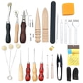 thumbnail image 4 of Kit de herramientas de trabajo de de material cuero de 20 piezas, herramientas artesanales de material cuero, perfectas para perforar, cortar, coser, artesanía Baoblaze Trabajo de marroquinería, 4 of 8