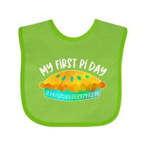 Inktastic My 1st Pi Day Blue Green Pie Pan Pun Boys or Girls Baby Bib