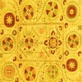 thumbnail image 1 of Ahgly Company Indoor Square Abstract Yellow Modern Area Rugs, 3' Square, 1 of 4