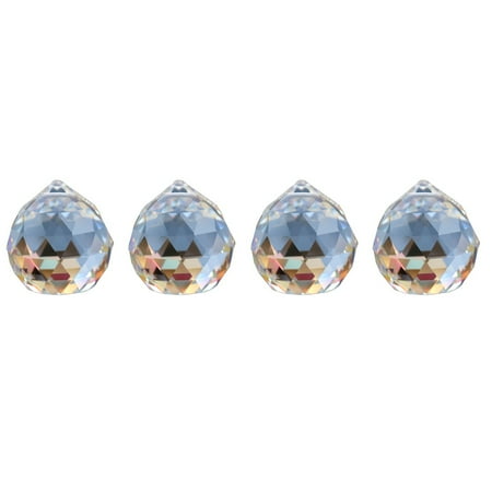 

NUOLUX 4 pcs Chandelier Crystal Pendants Decoration Feng Shui Clear Crystal Ball Prisms for Windows